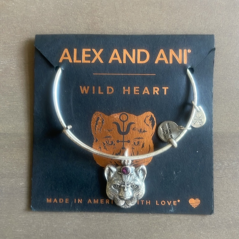NWT ALEX AND ANI Wild Heart Crystal Charm Bracelet